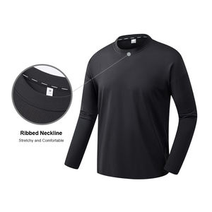 High Quality Button <b>Collar</b> Athletic Gym Long Sleeve 88% polyester 12% spandex Tshirts Customized Logo Long Sleeve <b>T</b> <b>Shirt</b> - Product Image 5