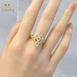 Accesorios de Moda JML Anillo Laminado en Oro de 14K <span class=keywords><strong>con</strong></span> Circonita Cúbica y Diamante Brillante <span class=keywords><strong>con</strong></span> Personalidad de Buena Suerte y <span class=keywords><strong>Brujería</strong></span> - Product Image 5