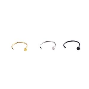 Stainless Steel <b>Nose</b> Ring Ball <b>Stud</b> Unisex Minimalist Daily Wear Jewelry Gold Silver <b>Black</b> - Product Image 5