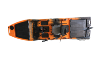Kayak de pêche monoplace 12,5 pieds avec moteur électrique de propulsion par pédales, aileron et moteur de traîne, en plastique, certifié CE