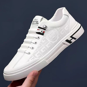 Nuevo Estilo de Zapatos Deportivos Transpirables de Cuero Genuino con Relieve, Modernos y Multiusos para Hombre, para Primavera, Verano y Otoño - Product Image 4