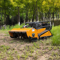 Direct usine, Chariot industriel automoteur à chenilles tout-terrain, à moteur essence 4 temps, télécommandé, avec fonctions réglables et entièrement automatique
