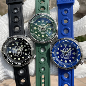 Nouveauté 2021 ! Montre de plongée de luxe pour homme avec cadran noir SD1975P Mouvement japonais NH35 300M étanche avec logo entièrement lumineux - Product Image 5