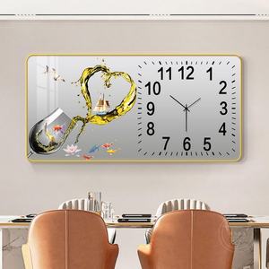 Reloj de Pared Artístico de Porcelana con Diseño de Reno y Tecnología Avanzada, con Incrustaciones de Cristal y Fondo de Cristal Sencillo - Product Image 4
