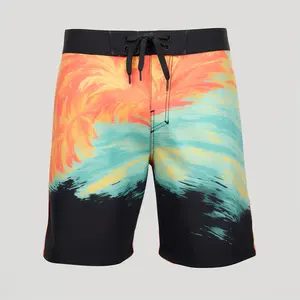 Sublimation Printed Logo Swimming Swimwear Mens Swim Wear Fitness Custom Boardshorts Board Beach Shorts Swim Trunks For Men