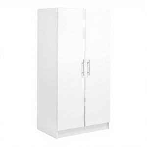Modern Wooden <b>Wardrobe</b> Bedroom <b>Small</b> Apartment Storage Convertible Extendable Design 2 Drawers Metal Handles Home Furniture - Product Image 4