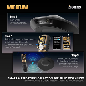 <span class=keywords><strong>Kit</strong></span> de machine à tatouer sans fil Ambition Epoch Max, batterie 2400 mAh, entraînement direct, course réglable 1-5 mm, moteur sans balais, 34+42 mm - Product Image 2