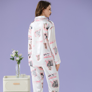 <span class=keywords><strong>Netflix</strong></span> ชุดนอนแฟชั่น<span class=keywords><strong>ใหม่</strong></span>สำหรับผู้หญิง, ชุดนอนผ้าไอซ์ซิลค์สวมใส่สบายเหมาะสำหรับใส่ในบ้านในฤดูร้อน - Product Image 5