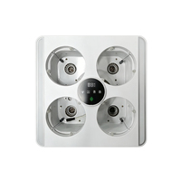 Lámpara de Techo con Calefactor Integrado, Perfil Delgado, 4 Bombillas LED de Calor Radiante Instantáneo, Ventilador Integrado