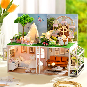Kit Fai-da-Te Cabina in Miniatura - Modello 3D Stereoscopico da Assemblare - Combinazione di Case - Regalo Creativo in Legno per Età 14+ - Product Image 2