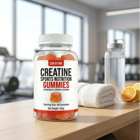 OEM/ODM Creatine Sportvoeding Gummies Supplement Suiker Vrij Zoete Cartoon-vormige Fruitige Smaak Lichaamsvormende Fles