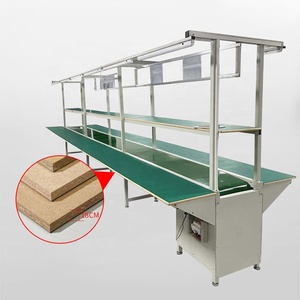 Convoyeur à bande motorisé en profilé d'aluminium avec <span class=keywords><strong>table</strong></span>, ligne d'assemblage automatique - Product Image 3