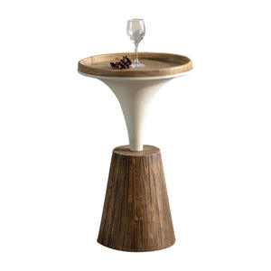 Mesa de centro redonda de madera maciza Wabi Sabi The Seventh Day, hecha a mano, para sala de estar o tienda de té - Product Image 5