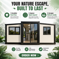 Casa Contenedor Expandible de Instalación Ultrarrápida en 1 Hora, 40 pies, 3 Dormitorios, Prefabricada, Plegable Hidráulicamente, Modular, Portátil, Casa Inteligente