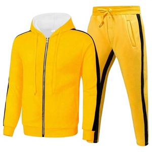 Conjunto Deportivo de 2 Piezas para Hombre, 100% Poliéster, Tejido Transpirable, con Capucha, Chaqueta de Manga Larga con Cierre Completo - Product Image 2