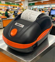 Printer Label Barcode Thermal Mini Genggam 58mm 2 Inci dengan Pencetakan Hitam Putih untuk Supermarket Ekspres