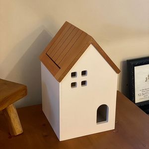 Vente chaude Maison En Forme De Village Cabine <span class=keywords><strong>Poubelle</strong></span> Couverture Tournante Table De Maquillage Seau De Stockage <span class=keywords><strong>Poubelle</strong></span> En Bois Décorative - Product Image 2