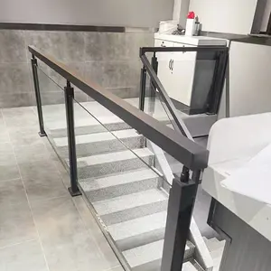 Modern stil balkon korkuluğu özelleştirilmiş paslanmaz çelik korkuluk güverte korkuluğu fiyatları cam korkuluk merdiven