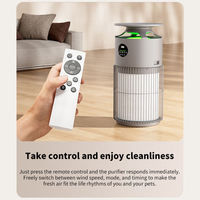 Penjernih Udara Elektrik Kompak dengan Cangkang ABS, Pengunci Anak, Sensor H13 True HEPA PM2.5, Dapat Dikendalikan via Aplikasi untuk Penggunaan Hewan Peliharaan dan Rumah Tangga