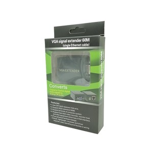 VGA Extender 60M RJ45 Single <b>Cable</b> Video Signal Booster Transmission <b>Adapter</b> 8P8C <b>Ethernet</b> to Analog VGA - Product Image 5