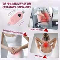 Coussin chauffant portable sans fil pour soulager les crampes menstruelles et les douleurs dorsales et abdominales, affichage LED, coussin chauffant à chauffe rapide