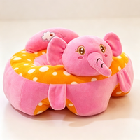 Siège de sol pour bébé en forme de grenouille Kawaii, siège d'apprentissage en peluche douce, jouet en peluche détachable, base antidérapante, rembourrage en coton PP et polyester