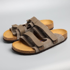 Sandalias de Corcho Estilo BOKEN Uji, Sandalias de Gamuza Premium con Doble Cierre de Velcro para Unisex, Sandalias de Playa para Verano - Product Image 1