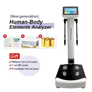 2024 nueva escala de ponderación del analizador de grasa para humanos con impresora máquina analizadora de composición para el cuidado de la salud de la grasa corporal