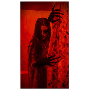 Joyeux Halloween décoration horreur <span class=keywords><strong>film</strong></span> décorations bannière toile de fond PE porte couverture pour <span class=keywords><strong>la</strong></span> fête des enfants - Product Image 1