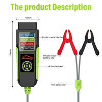 JDiag BT400 Probador de Baterías de Coche 12V OBD con Pinza de Cocodrilo, Analizador de Doble Uso, Detector de Fugas de Vehículos, Herramienta de Diagnóstico Actualizable