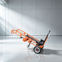 Chariot à main entièrement électrique de 400 kg, transpalette électrique de 1,5 m, batterie au lithium, chariot élévateur et de manutention électrique portable avec roues auxiliaires
