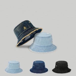 Women Summer New Arrival Denim Fisherman <b>Hat</b> Washed Distressed Jean Bucket <b>Hat</b> - Product Image 1