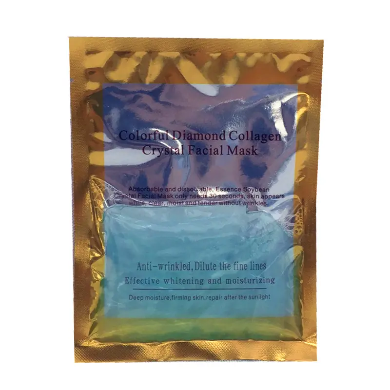 Wholesale Colorful Diamond Collagen Crystal Facia lMask Deep moisture firming skin repair after the sunlight