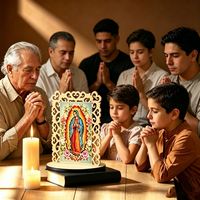 Faveurs de baptême, statues en bois de Notre-Dame de Guadalupe, cadres photo de la Vierge de Guadalupe, décoration de table pour la première communion, cadeau catholique