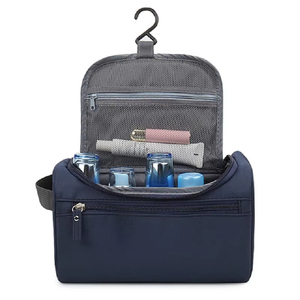 Sac de rangement cosmétique en tissu pliable unisexe multifonctionnel portable avec couvercle respirant, à suspendre au mur pour articles de toilette - Product Image 6