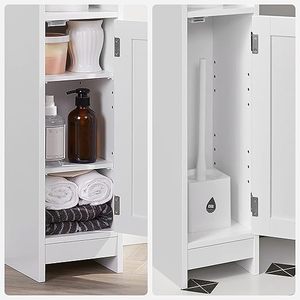 Phoenix Home Armoire de salle de bain moderne en bois blanc Meubles de rangement en MDF