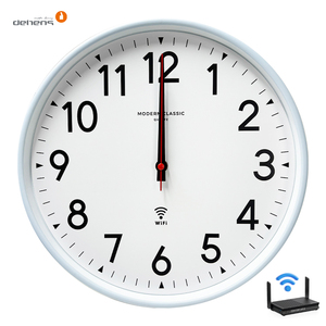 Hiện đại Vòng im lặng wifi đồng hồ treo tường tùy chỉnh New nhựa trang trí Quà Tặng màu trắng cho phòng khách trang trí nội thất - Product Image 1