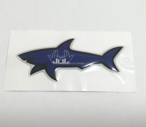 สติกเกอร์การ์ตูนฉลาม 3 มิติ กันน้ำ ลาย Paul and Shark แบบกำหนดเอง พร้อมลายธงชาติ Marseille Gertrude - Product Image 2