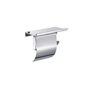 Porte-papier toilette mural en acier inoxydable JZJ, rectangulaire, minimaliste, sans perçage, finition brillante - Product Image 1