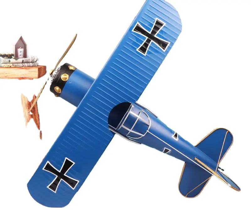 Desain Baru Logam Vintage Aeroplan Model untuk Dekorasi Rumah Patung Dekoratif Counter Piece