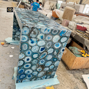 Barra de <span class=keywords><strong>Bar</strong></span> o Isla de Cocina de Ónix Azul Translúcido de Primera Calidad, Elegante, para Hogar o <span class=keywords><strong>Bar</strong></span> Comercial - Product Image 3