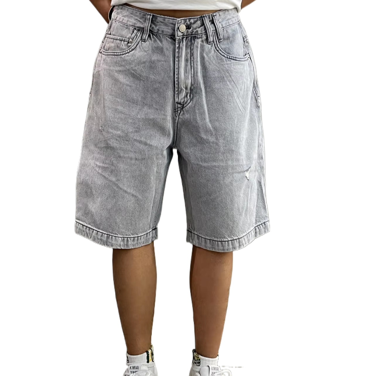 Manufacturer Custom Men Denim Shorts 100% Cotton Casual Fitness Style with  Ripped Washed Pattern Hip Hop Streetwear