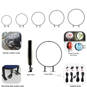 ป้ายไฟกล่อง LED ทรงกลมติดผนังแบบแขวนสองด้านสำหรับร้านค้า บาร์ ยี่ห้อ Kingwestar - Product Image 4