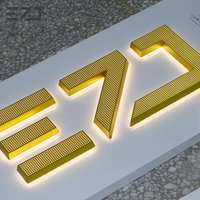 Lettres lumineuses 3D LED RVB à éclairage avant et arrière EZD pour usage intérieur/extérieur, idéales pour les enseignes de marque et logos d'entreprise