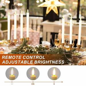 New LED Flameless Taper <b>Candle</b> Lights Battery Powered <b>Long</b> <b>Candles</b> Light Electronic Tealight Lamps for Home Wedding Party Decor - Product Image 3