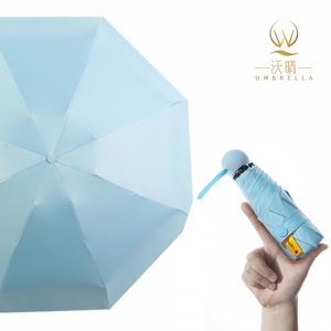 Paraguas Manual Plegable de Cinco Secciones, Reforzado con 8 Varillas, Tipo Macaron, Resistente al Viento y con Protección UPF 50+, Ecológico y Ergonómico con Mango Redondo - Product Image 6