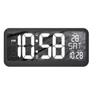 Alarm Clock Thermometer Digital Wall Clock <b>Large</b> Display Gym Snooze Time Calendar Backlit <b>Desk</b> Table Smart Alarm Clock - Product Image 2