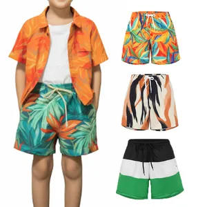 男童婴儿儿童沙滩裤夏季印花拉绳板短裤时尚儿童男童泳衣