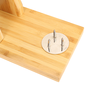 Ustom-Soporte Amon jamonero de bambú, soporte movible de hierro ecológico español - Product Image 4