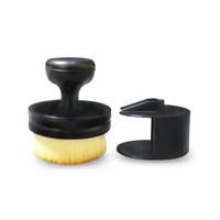 Brosse de nettoyage ultra-douce en plastique pour l'intérieur de la voiture, brosse anti-poussière en forme de tampon avec poils en nylon pour le tableau de bord